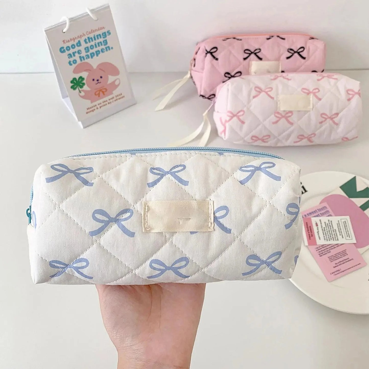 Plush Large Capacity Pencil Case | Cute Aesthetic Stationery Pouch and Cosmetic Organizer