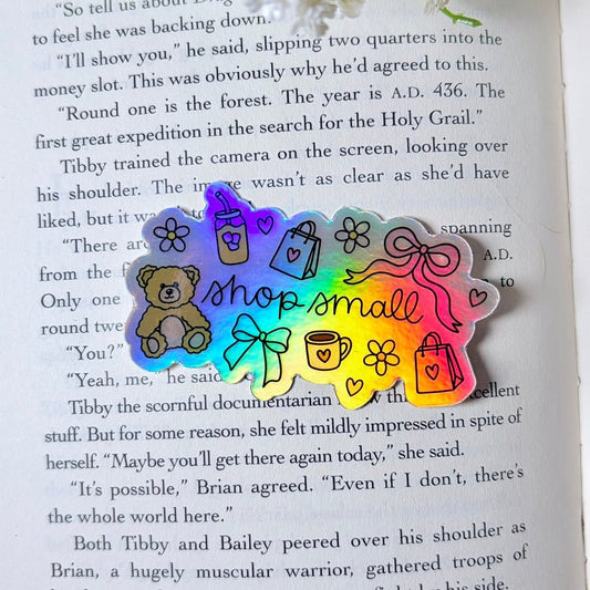 Shop Small Holographic Sticker