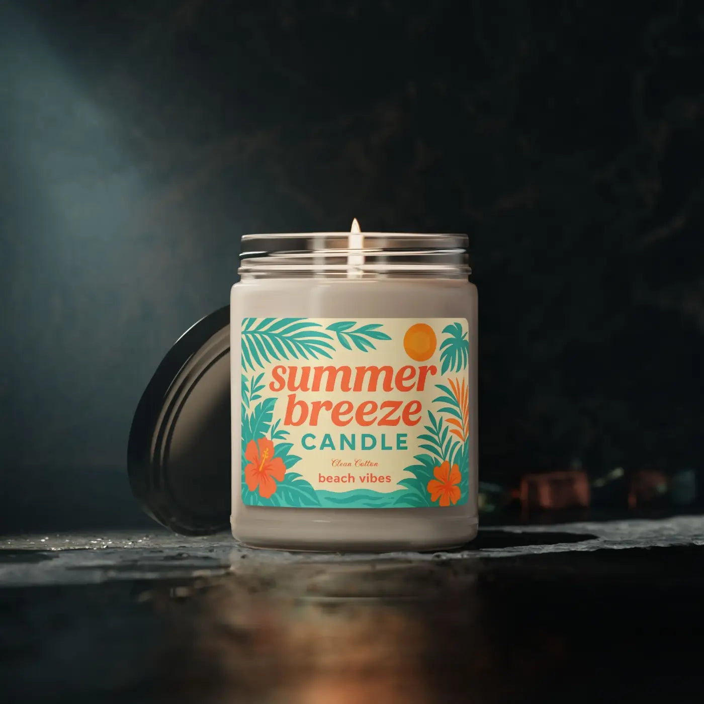 Summer Breeze Scented Soy Candle – Cotton Wick - Dipaliz