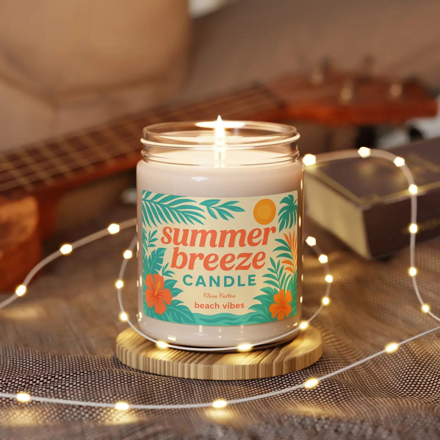 Summer Breeze Scented Soy Candle – Cotton Wick - Dipaliz