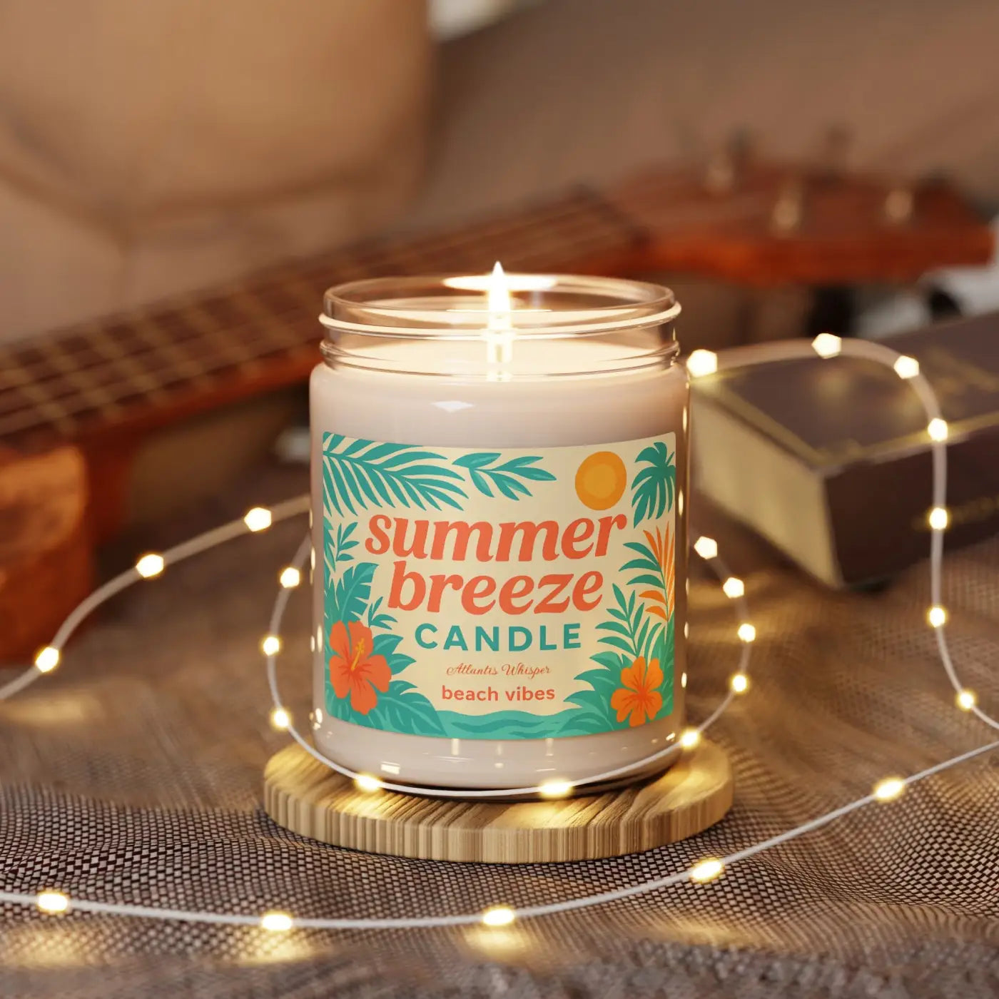 Summer Breeze Scented Soy Candle – Cotton Wick - Dipaliz
