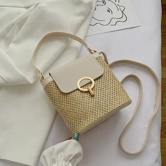 Summer New Straw Bucket Bag