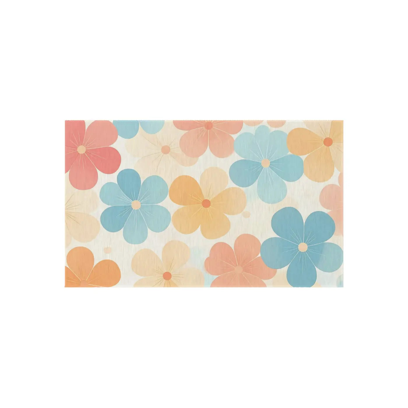 Blossom Haven Outdoor Rug – Creamy Backdrop - Dipaliz