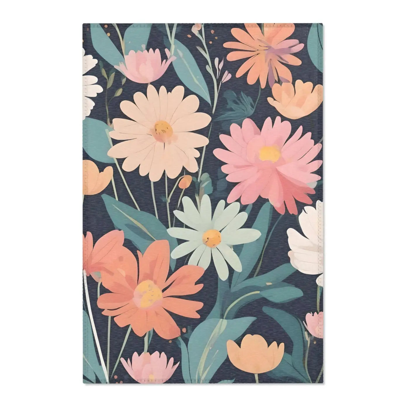 Vibrant Flowers Area Rugs – Polyester Chenille - Dipaliz