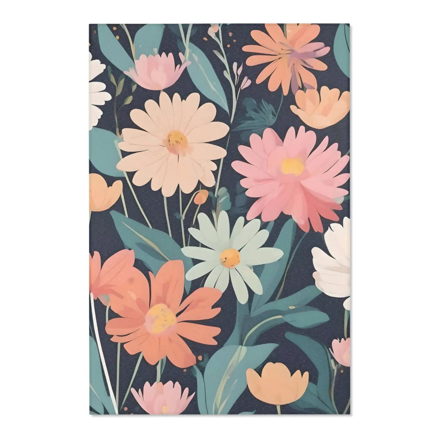 Vibrant Flowers Area Rugs – Polyester Chenille - Dipaliz
