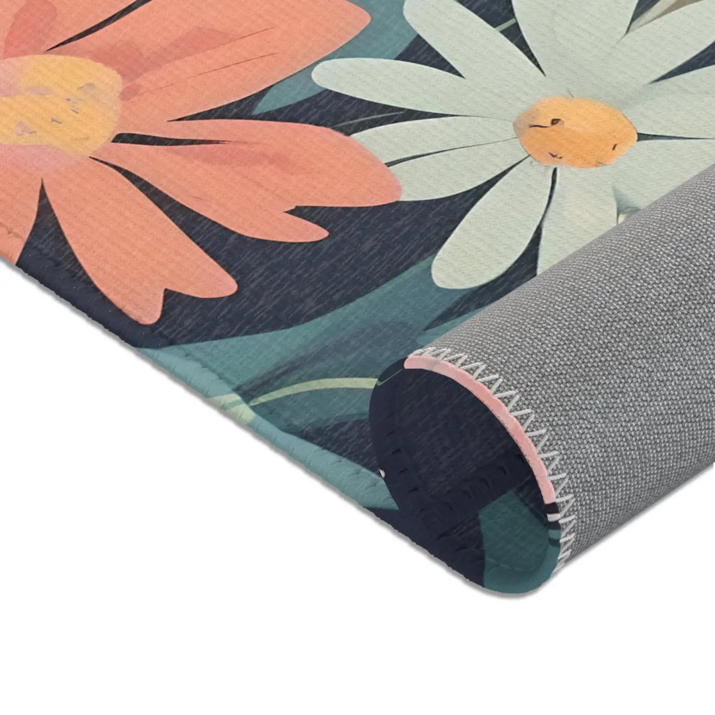 Vibrant Flowers Area Rugs – Polyester Chenille - Dipaliz