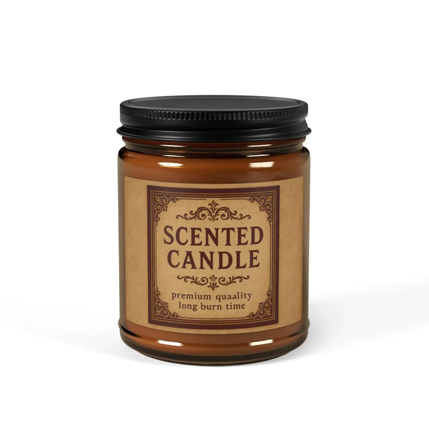 Warm Amber Scented Soy Candle – Glass Vessel - Dipaliz