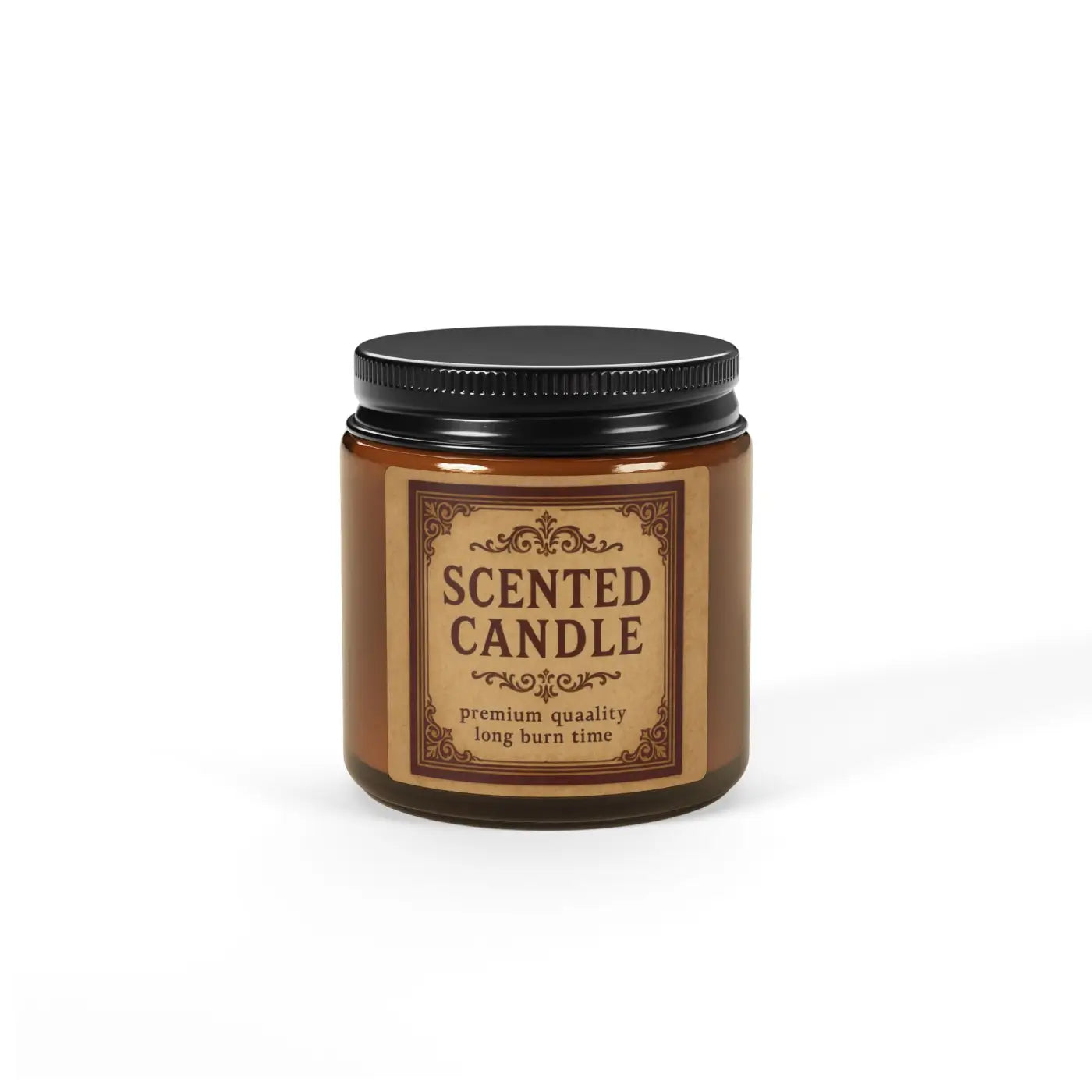 Warm Amber Scented Soy Candle – Glass Vessel - Dipaliz