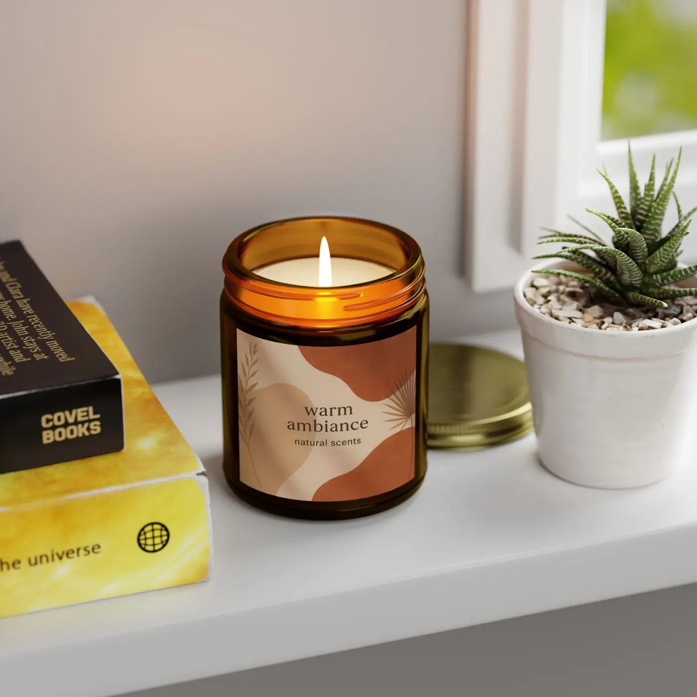 Cozy Vibes Scented Candles – Coconut Apricot Wax - Dipaliz