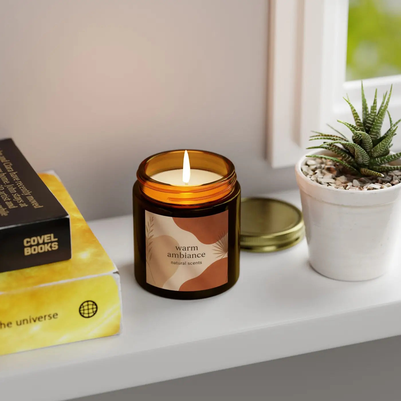 Cozy Vibes Scented Candles – Coconut Apricot Wax - Dipaliz