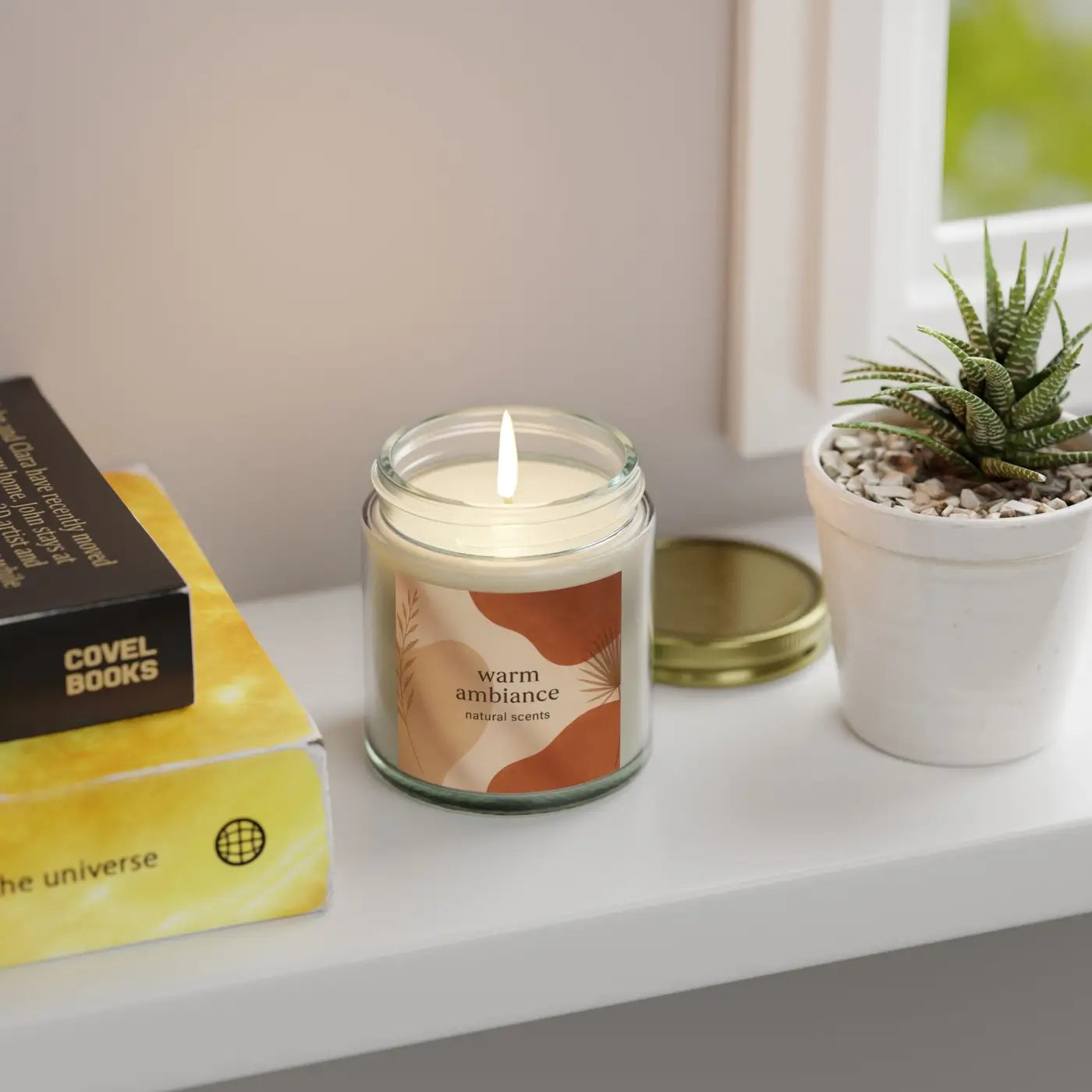 Cozy Vibes Scented Candles – Coconut Apricot Wax - Dipaliz
