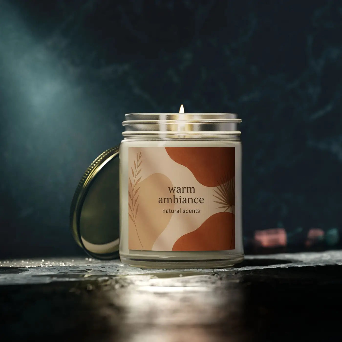 Cozy Vibes Scented Candles – Coconut Apricot Wax - Dipaliz