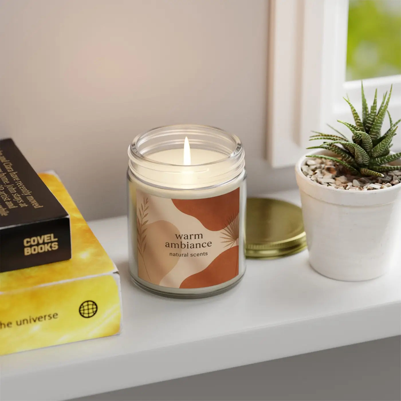Cozy Vibes Scented Candles – Coconut Apricot Wax - Dipaliz