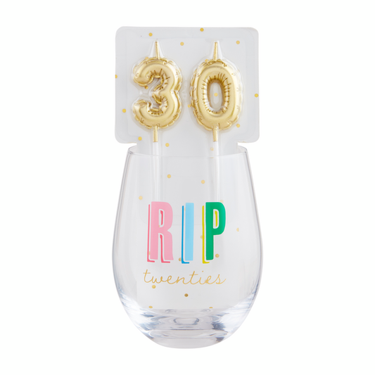 Birthday Candles and Glasses