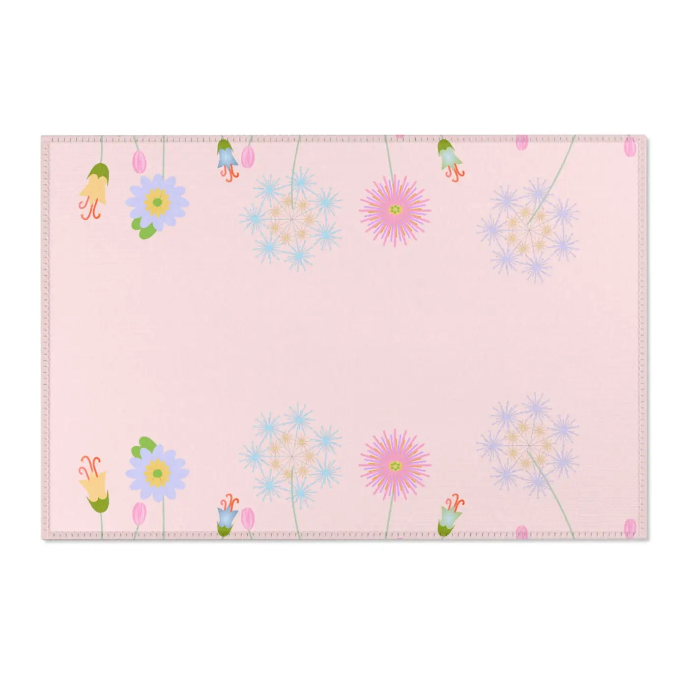 Pink Area Rugs – Plush Botanical Microfiber - Dipaliz