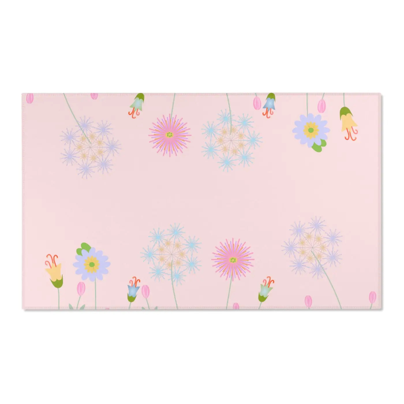 Pink Area Rugs – Plush Botanical Microfiber - Dipaliz