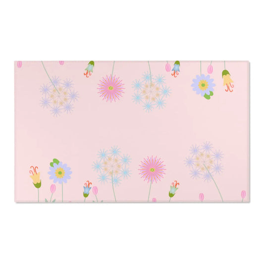 Pink Area Rugs – Plush Botanical Microfiber - Dipaliz