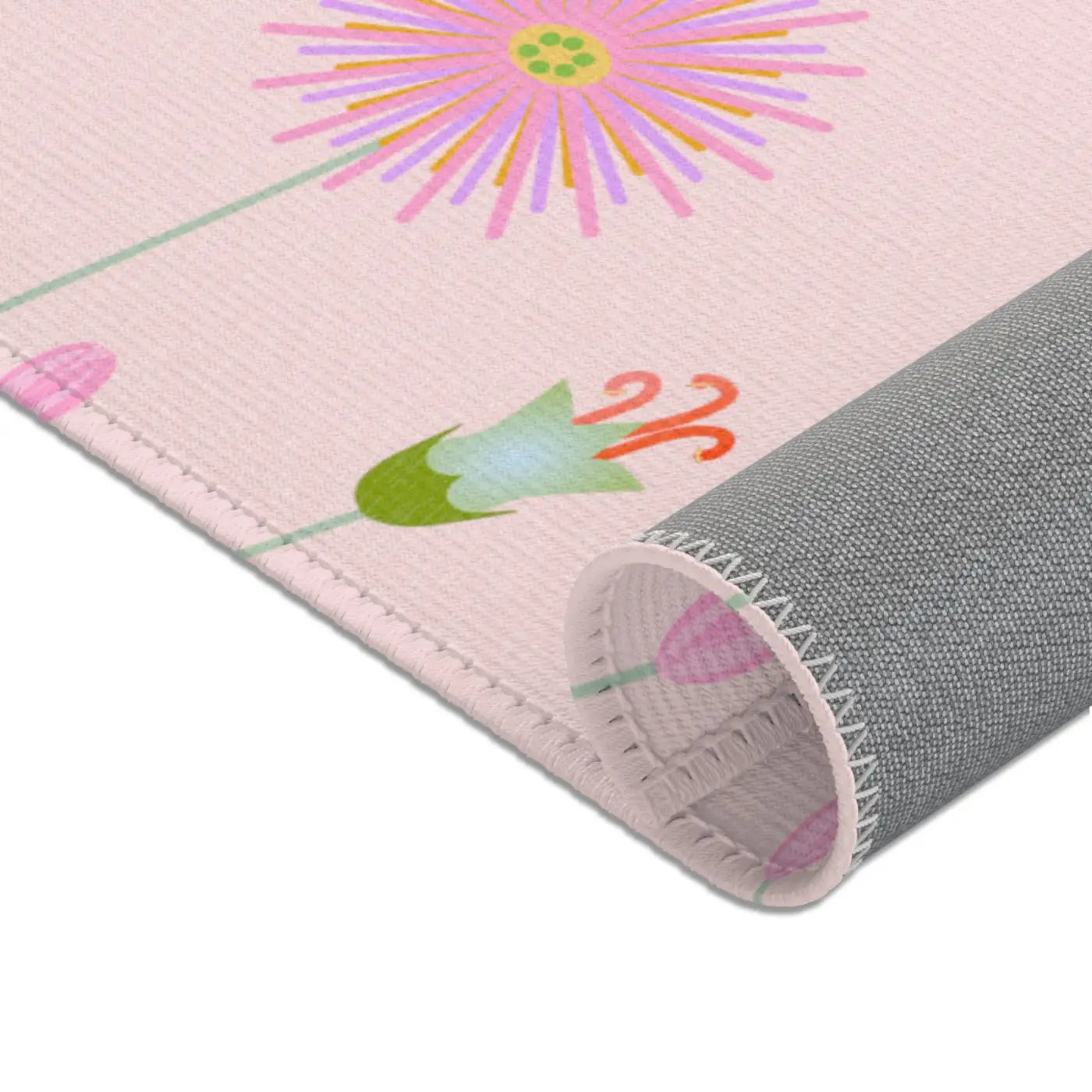Pink Area Rugs – Plush Botanical Microfiber - Dipaliz