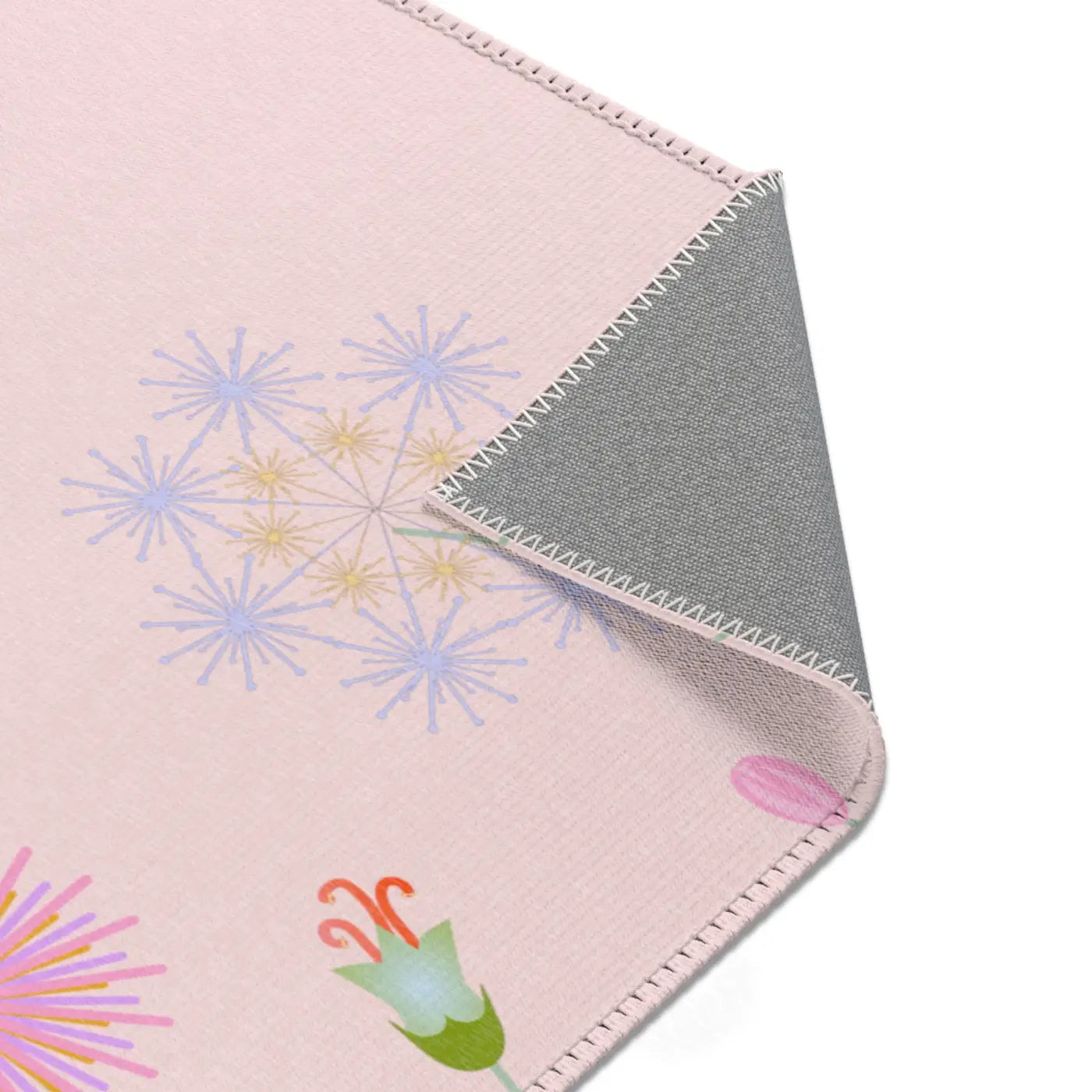 Pink Area Rugs – Plush Botanical Microfiber - Dipaliz